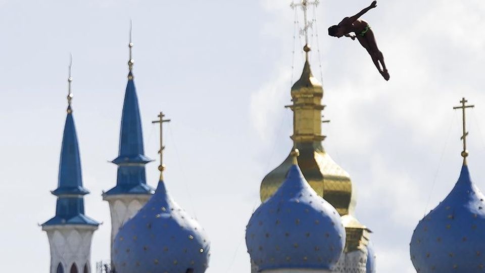 Un tuffo sul Cremlino a Kazan Campione premia Perottino Un tuffo sul Cremlino a Kazan Campione premia Perottino