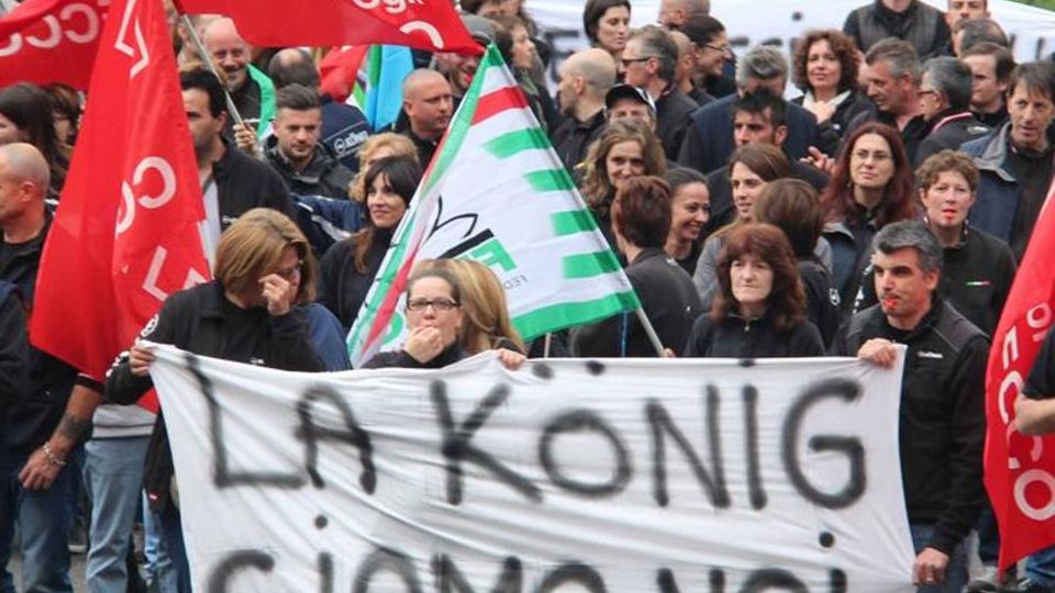 König, niente cassa per 106 lavoratori König, niente cassa per 106 lavoratori