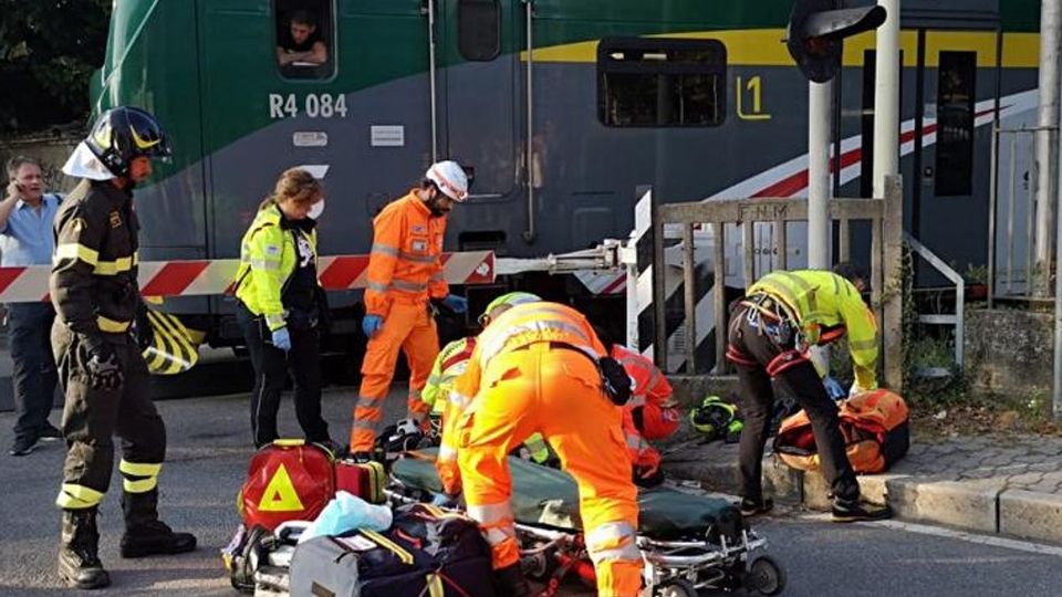 Investita al passaggio a livello Donna soccorsa a Mariano Investita al passaggio a livello Donna soccorsa a Mariano