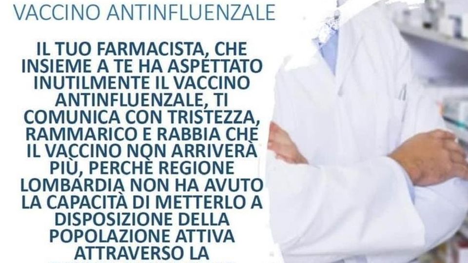 Vaccini, campagna dei farmacisti contro la Regione Lombardia Vaccini, campagna dei farmacisti contro la Regione Lombardia