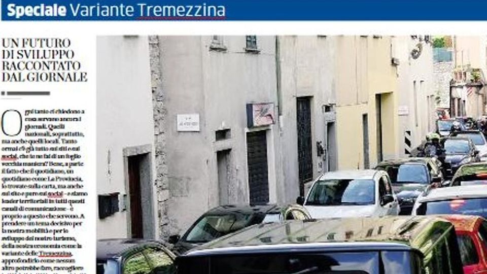 Variante Tremezzina e Regina chiusa 4 mesi Un inserto in regalo con La Provincia Variante Tremezzina e Regina chiusa 4 mesi Un inserto in regalo con La Provincia