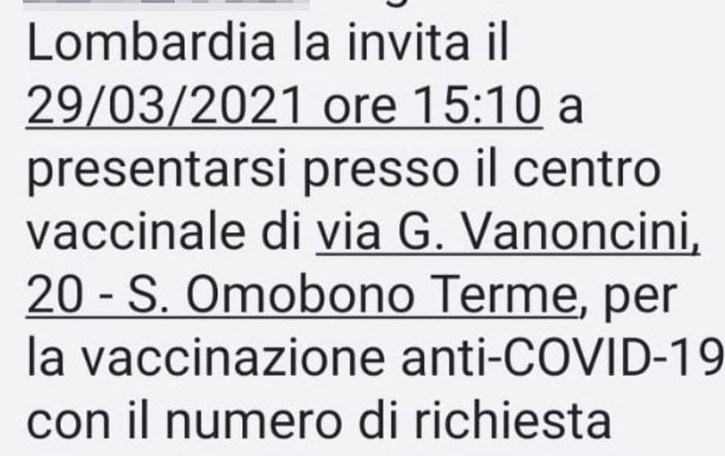 Nuova beffa agli anziani via Sms Il vaccino, ma a 38 km da Lecco