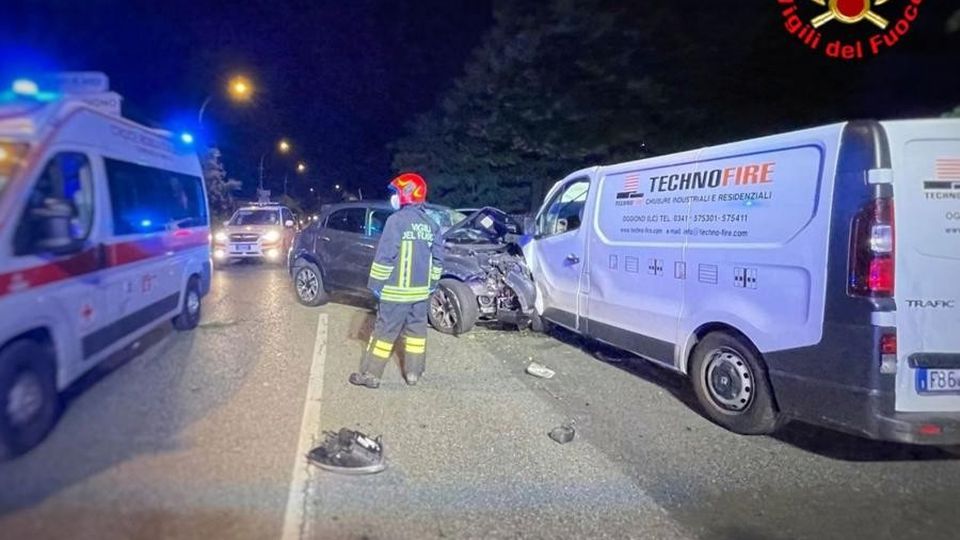 Grave incidente a Oggiono Sconosciuto in prognosi riservata Grave incidente a Oggiono Sconosciuto in prognosi riservata