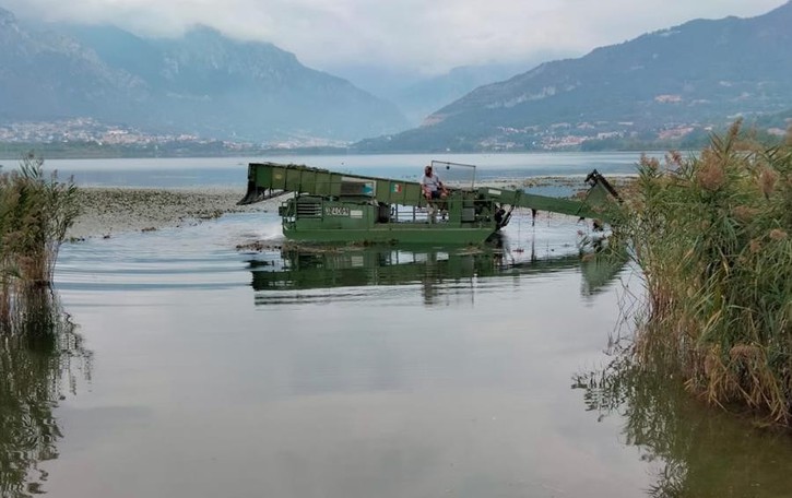 Castagnole letali nel lago di Annone Oggi orna il battello spazzino
