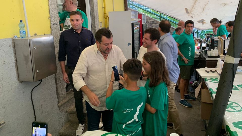Salvini alla Festa del Lagh di Lezzeno Salvini alla Festa del Lagh di Lezzeno