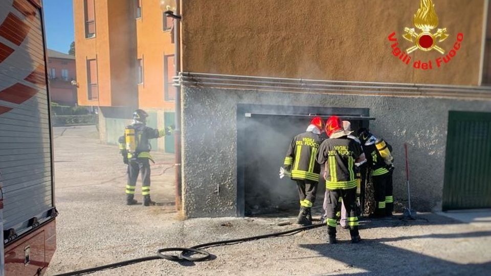 Incendio in un box Incendio in un box